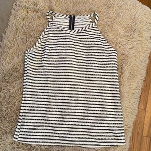 Blue and White striped tank top